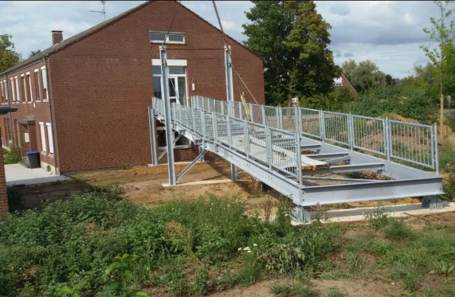 Montage_Fußgängerrampe